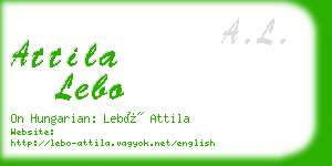 attila lebo business card